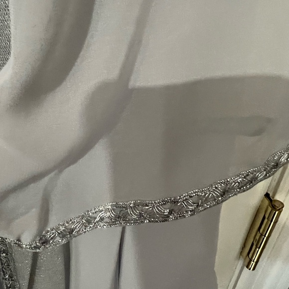 SLNY Silver Layered Wedding Dress - Picture 6 of 13